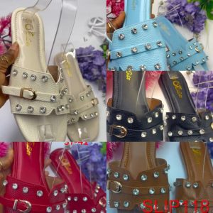 Crystal Studded Slip-Ons