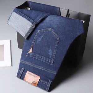 Non Fade Smart Stock Jeans For Men- Blue